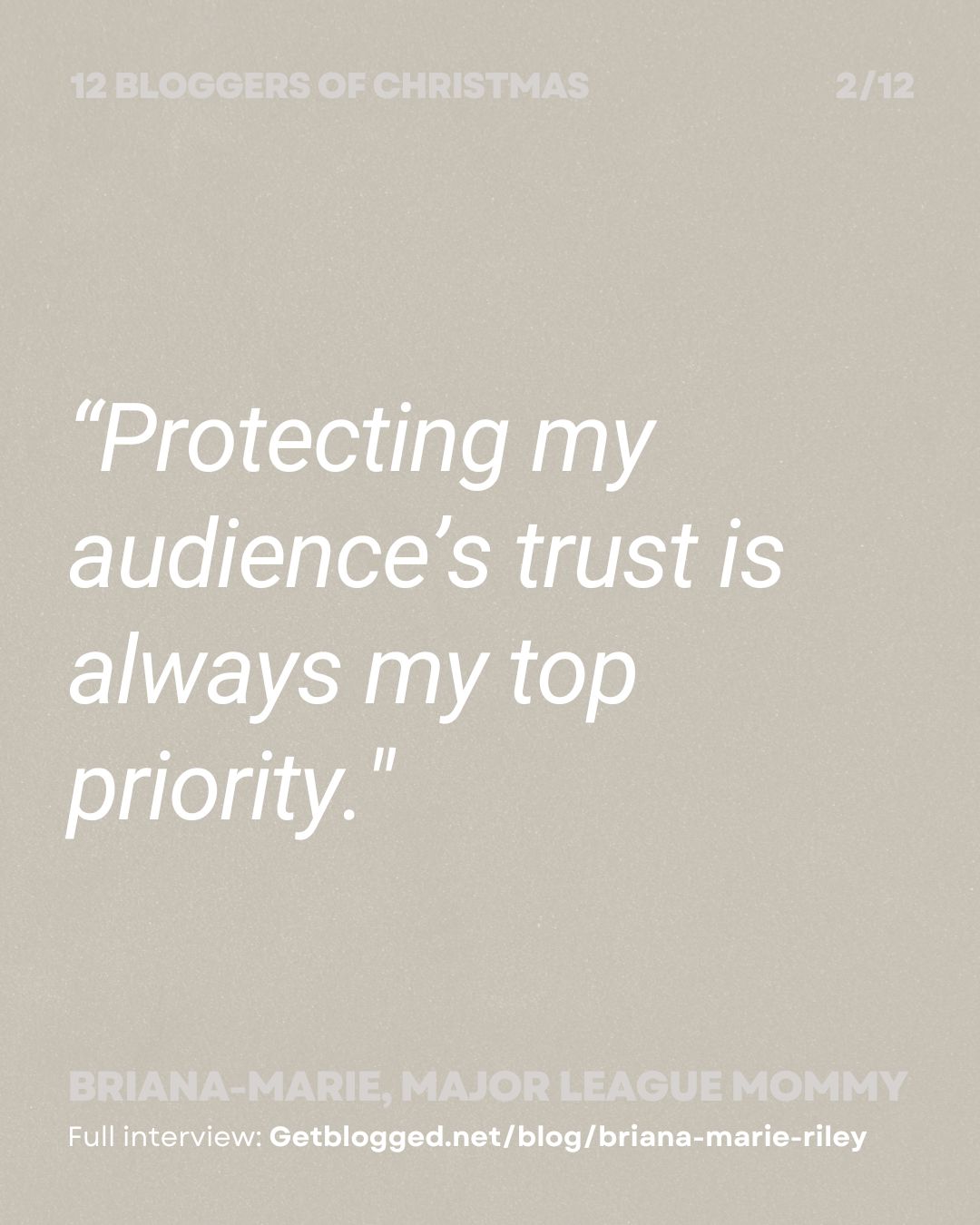 “Protecting my audience’s trust is always my top priority."